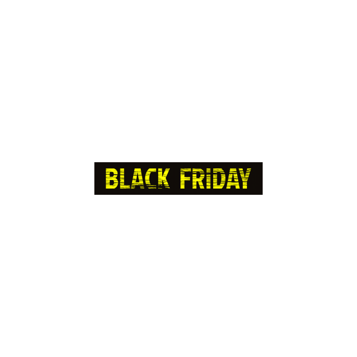 Black friday-skilt til vindue i vakuumfolie 130x25