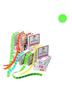 Farvede Ø 13 mm. runde etiketter u/ tryk - 1.000 stk.