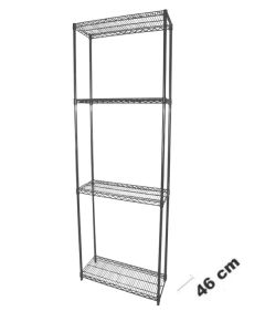 Hillusamstæða - TUBO (B 61 x D 46 x H 220 cm.) - Króm